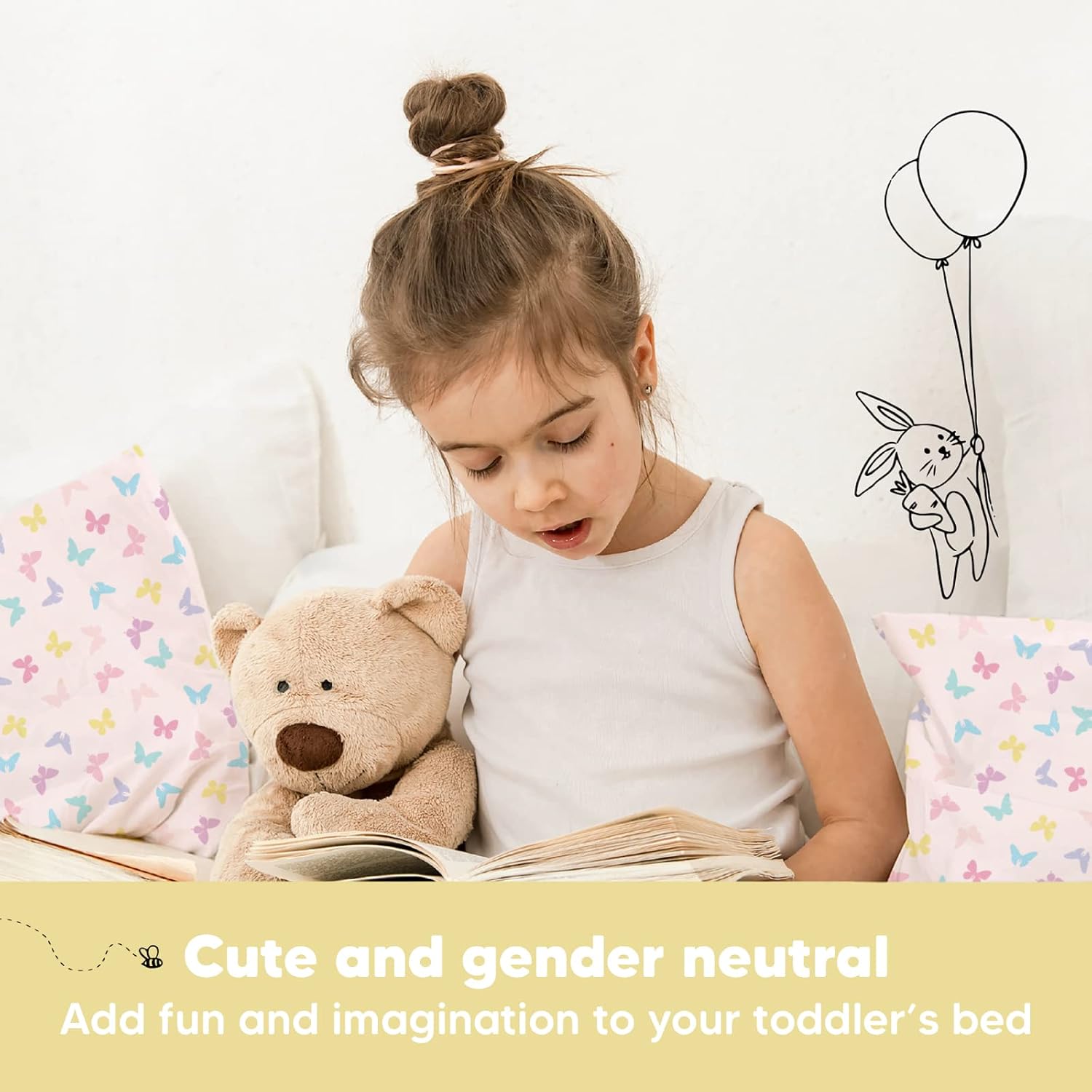 Toddler Pillow with Pillowcase - 13x18 My Little Dreamy Kids Travel Bed Pillows for Sleeping, Organic Cotton Small Pillowcase, Soft &…