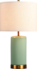 O’Bright Dune - Battery Powered Table Lamp, Rechargeable Cordless Ceramic Lamp, Full-Size 24 Inch Height, 4-Level Dimming, Smart Safety…