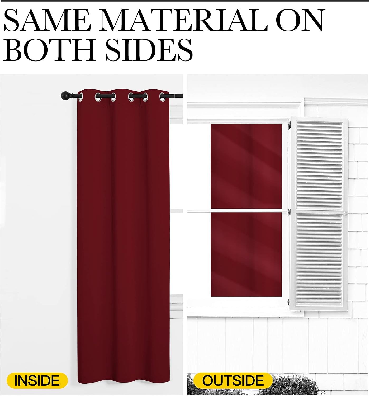 Nicetown Christmas Blackout Curtain Panel Grommet - Home Decorations Thermal Insulated Solid Grommet Top Blackout Living Room Panels/Drapes…