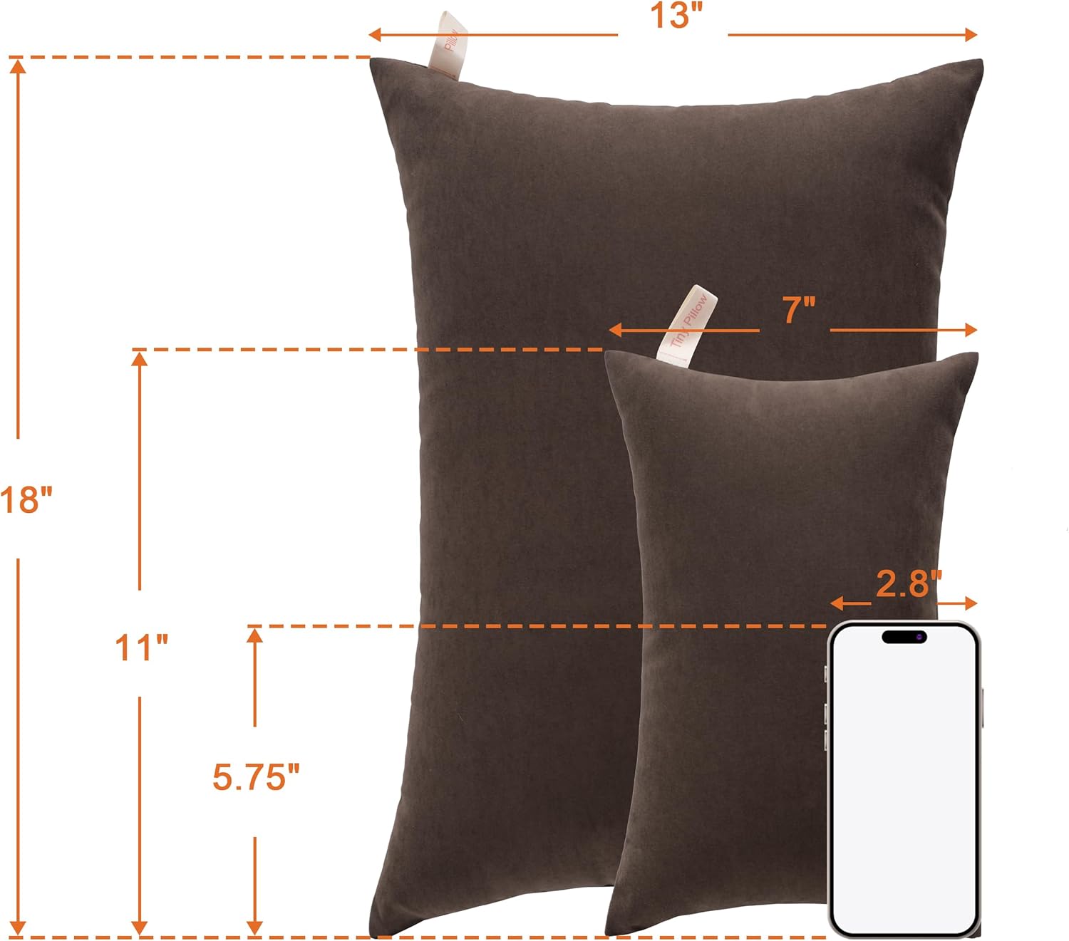 Ntbay Tiny Pillows, Down Alternative 7"x11" 100% Microfiber, Filler: 100% Polyester Mini Pillow for Travel, Pets, Soft Machine Washable Sma…