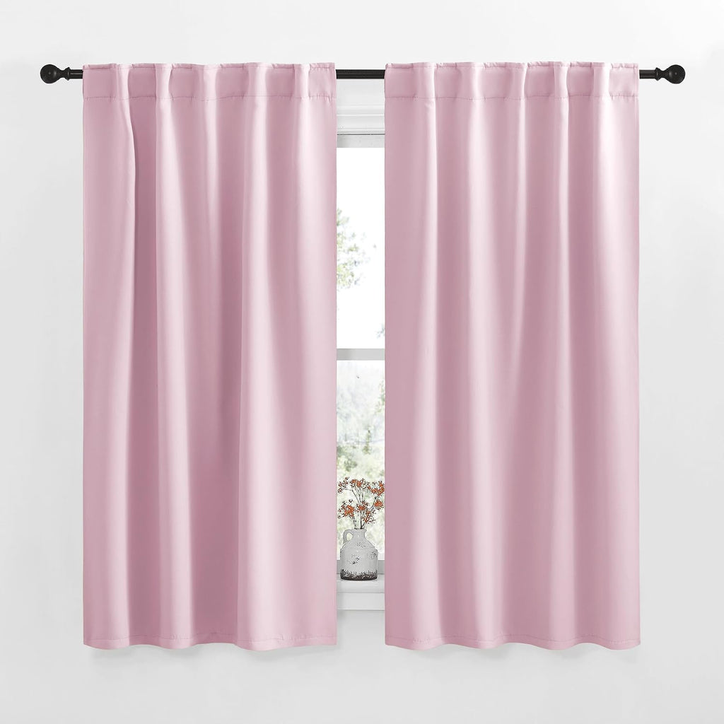 NICETOWN RV Curtains for Camper Windows - (Baby Pink Color) 34x54 Inch, 2 Panels Set, Thermal Insulated Room Darkening Blackout…