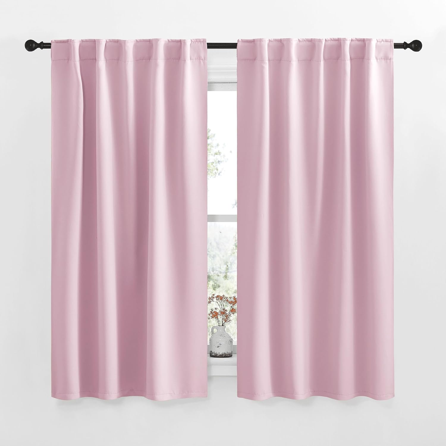 NICETOWN RV Curtains for Camper Windows - (Baby Pink Color) 34x54 Inch, 2 Panels Set, Thermal Insulated Room Darkening Blackout…