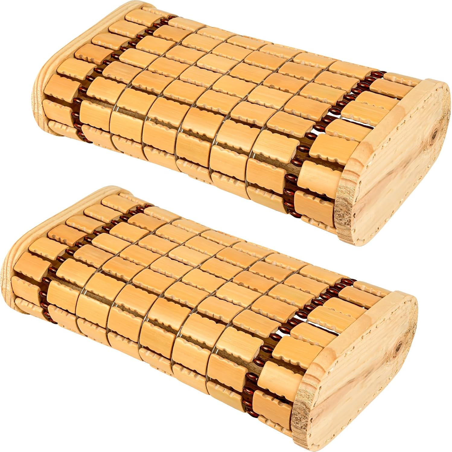 2 Pack Bamboo Headrest Pillow Natural Sauna Neck Rest Handmade Wood Pillows Chinese Style Household Spa Steam Saunas Rooms Breathable…