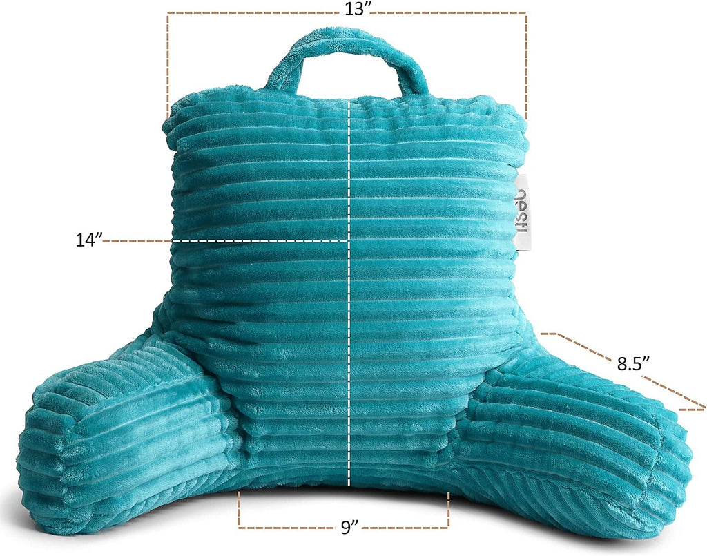 Nestl Reading Pillow for Kids & Teens with Shredded Memory Foam, Luxe Cut Plush Backrest Pillows for Reading and Gaming, for use on…