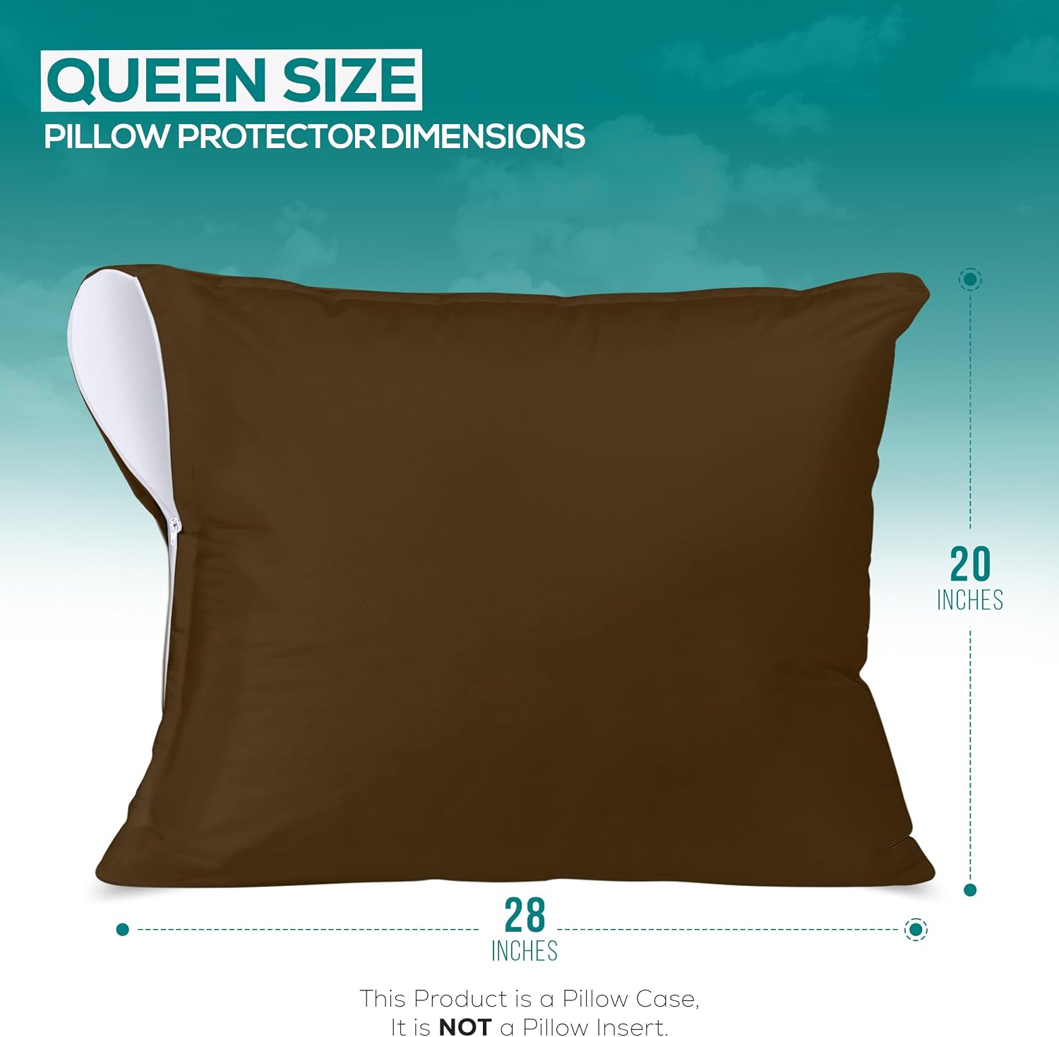 Utopiabedding Utopia Bedding 100% Waterproof Pillow Protectors with Zipper Queen Size (Set of 2), Bed Bug and Dust Mite Proof Zippered Pill…