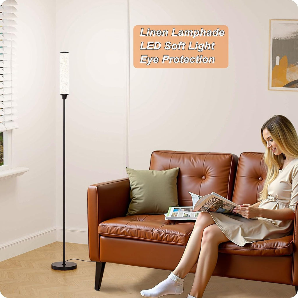 Nukanu Floor Lamp with Remote Control, Floor Lamps for Living Room/Bedroom/Office, Stepless Adjustable 3000K-6000K Colors and 10-100%…