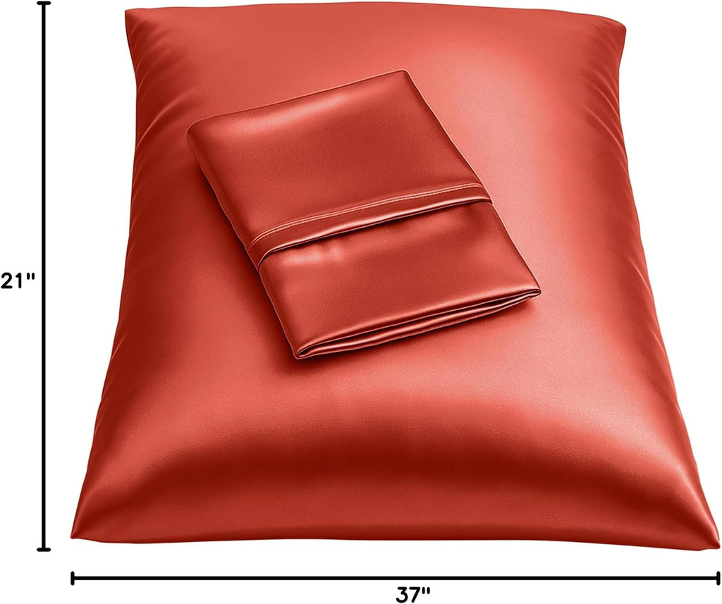 Blissford Satin Pillowcase with Zipper, for Hair and fabric comfort, Feels Soft and Cool Like a Silk Pillowcase, Satin Pillow Cases 2…