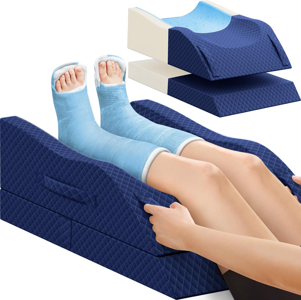 TranquilRelax TranquilRelax Elevation Pillows for Leg After Surgery, Memory Foam Adjustable Wedge Pillow for Injury or Rest, Ankle P…