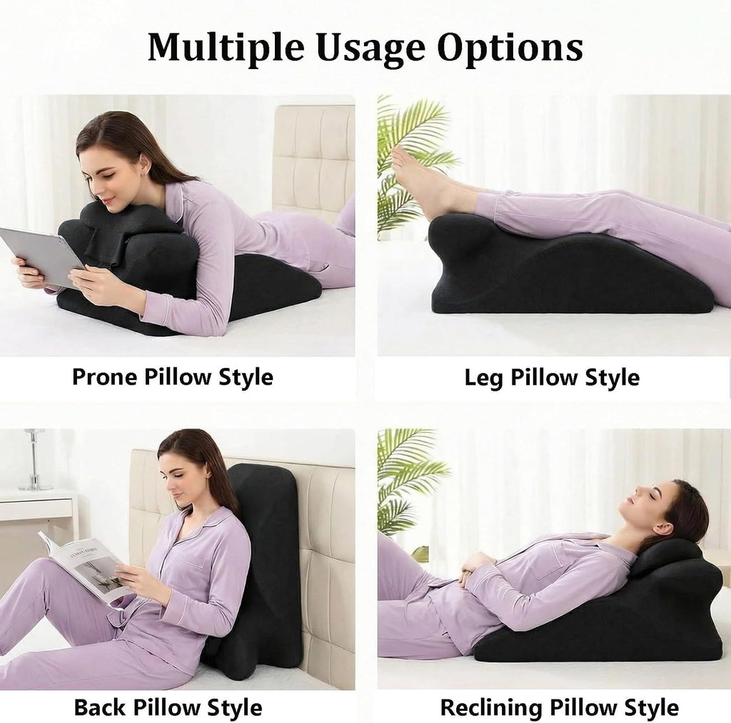 Generic Memory Foam Ergonomic Rest Pillow, Multi-Use Reading & Prone Sleep Pillow for Back Support, Comfortable Wedge for Sitting Up…