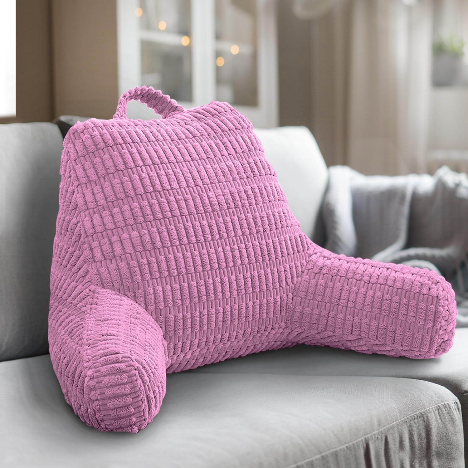 MIJIMO Reading Pillows for Sitting in Bed Adult, Back Rest Pillow for Sitting Up in Bed and Couch, Back Support Chair Pillow Support…