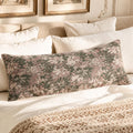 Haguko Vintage Floral Throw Pillow Covers 14x36 Long Lumbar Tapestry Chenille Soft Decorative Farmhouse Rectangular Accent Body Pill…