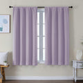 Simplebrand Ava Lilac Short Blackout Curtains for Bedroom 54 Inches Long 2 Panels Set, Solid Thermal Insulated, Energy Saving Window Treatm…