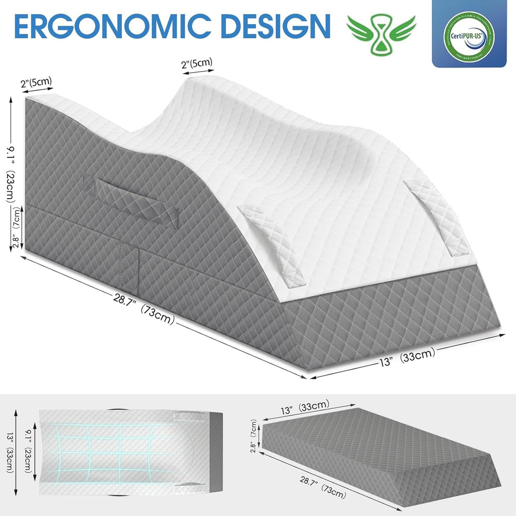 TranquilRelax TranquilRelax Elevation Pillows for Leg After Surgery, Memory Foam Adjustable Wedge Pillow for Injury or Rest, Ankle P…