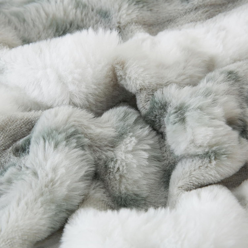 Chumerry Fuzzy Plush Body Pillow Case Green Fluffy Faux Fur Pillow Cover Ultra Soft Warm Rabbit Fur Decorative Body Pillow Cover Long Pillo…