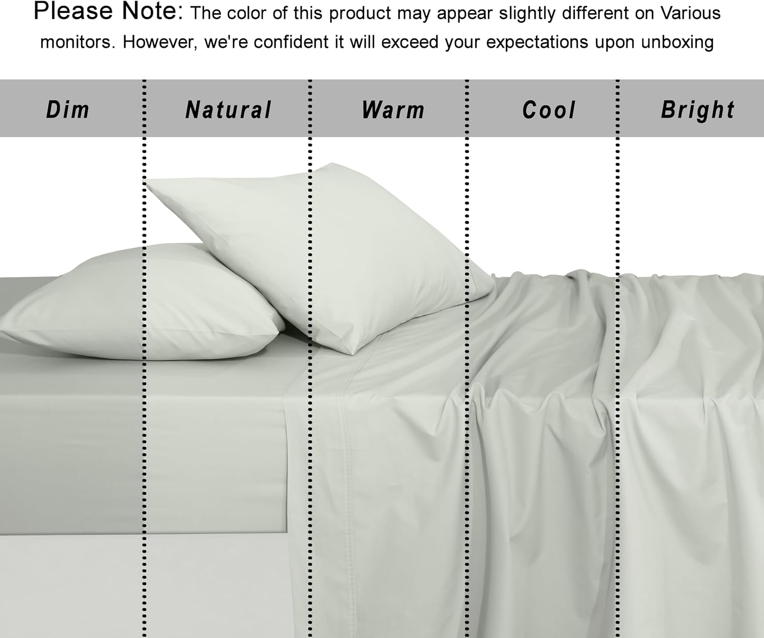 Ruvanti 100% Cotton Organic Percale Sheets King Size – Crisp Cooling Bed Sheets for Hot Sleepers, Deep Pocket 15”, Soft Peach Finish, Breat…