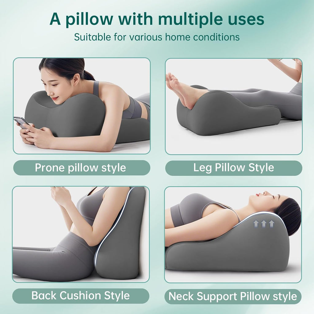 Memory Foam Wedge Pillow Intimacy Couples Pillow, Pregnant Ergonomic Contoured Position Pillow for Sleeping & Reading, Multi-Functional…