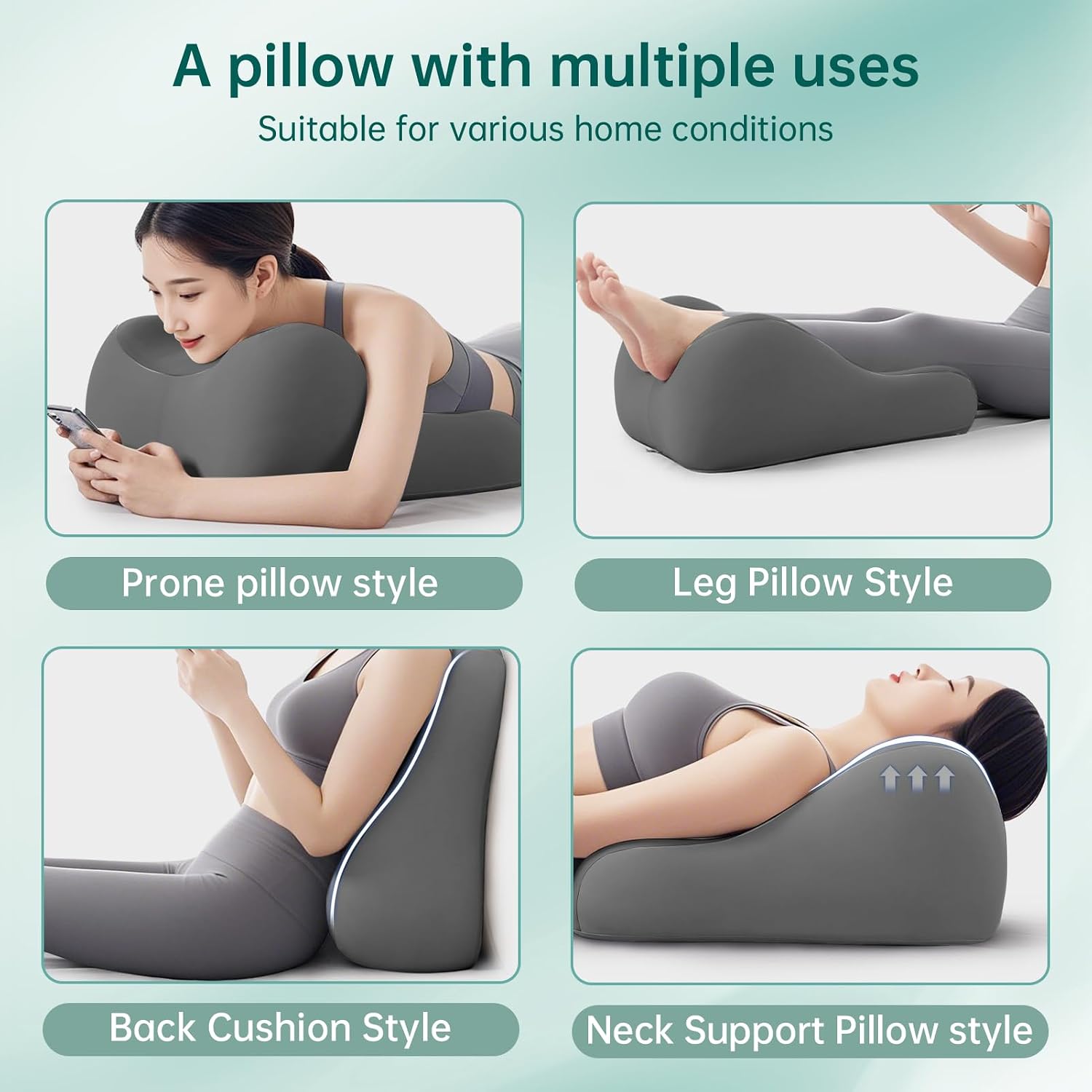Memory Foam Wedge Pillow Intimacy Couples Pillow, Pregnant Ergonomic Contoured Position Pillow for Sleeping & Reading, Multi-Functional…