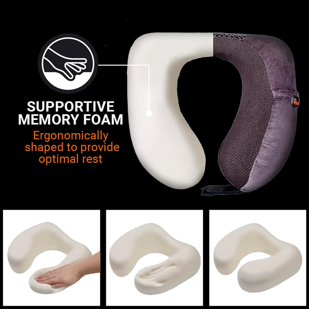 Ultimate 3.0 Travel Pillow, Deluxe Memory Foam Neck Pillow for Uninterrupted Rest, Ideal for Everyday Commute, Airplane, Car, and More…