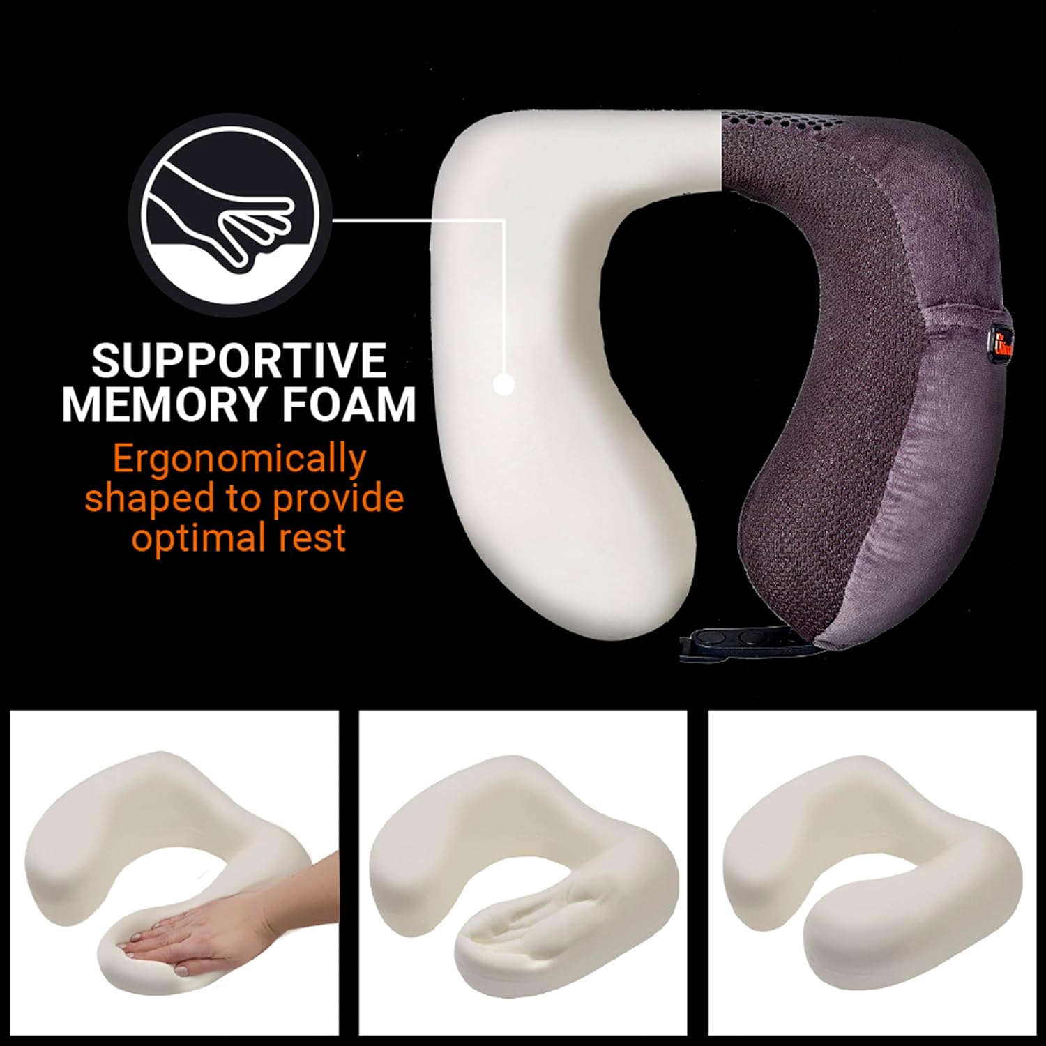 Ultimate 3.0 Travel Pillow, Deluxe Memory Foam Neck Pillow for Uninterrupted Rest, Ideal for Everyday Commute, Airplane, Car, and More…