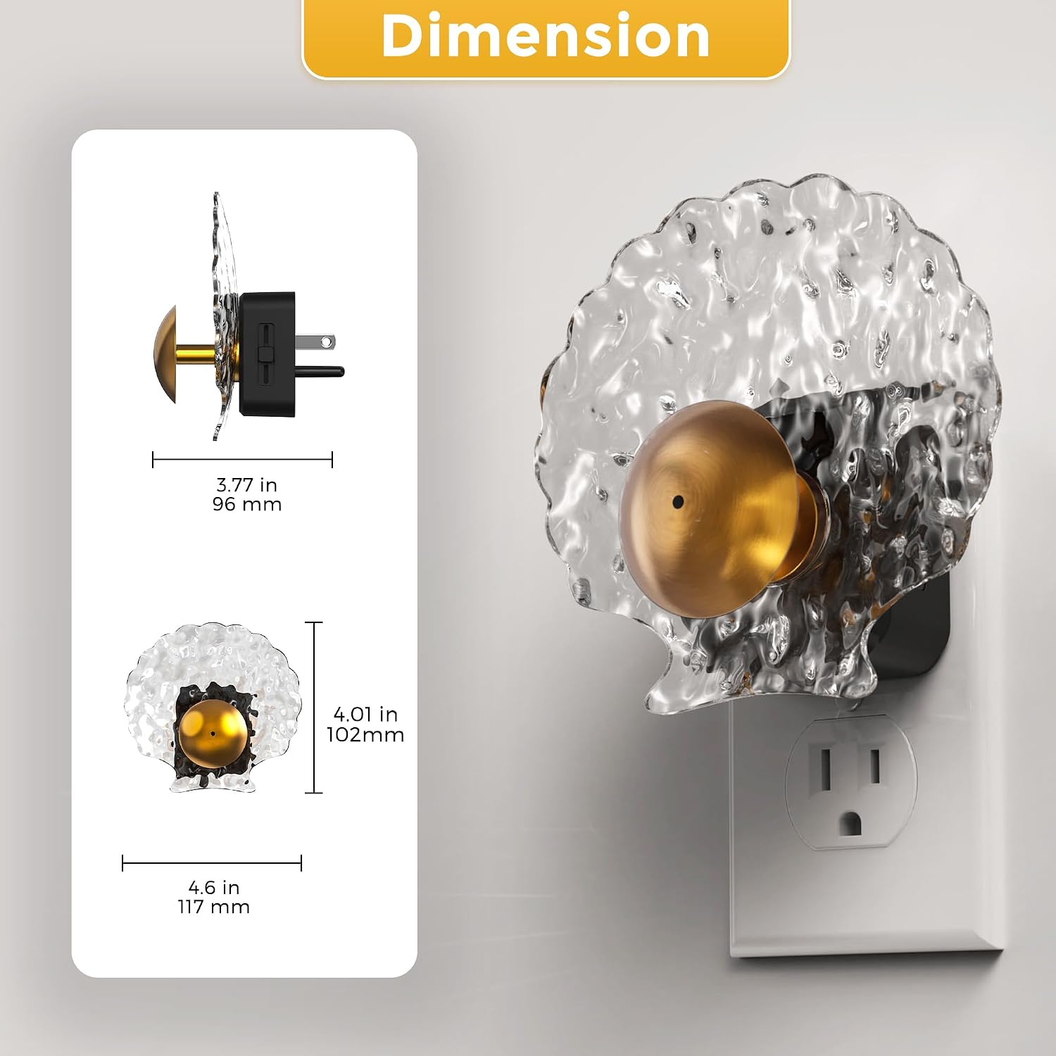 L LOHAS LED Shell Night Light, Night Lights Plug into Wall, Dimmable Nightlights Plug in with Light Sensor, 0-100LM, 3000K Soft White…