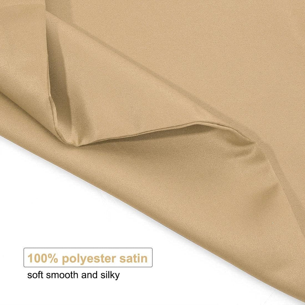 uxcell Queen Satin Pillowcase with Zipper, Super Soft and Luxury, Silky Pillow Cases Covers Set of 2, 21"x31", Gold
