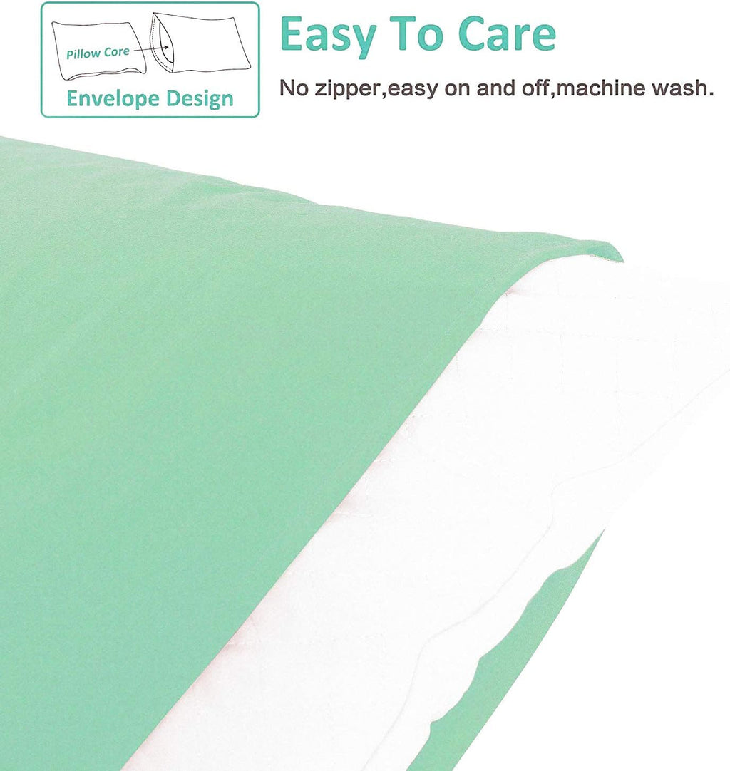 Ntbay King Pillowcase Set - 2 Pack Brushed Microfiber 20x36 Pillowcases - Soft, Wrinkle-Free, Fade-Resistant, Stain-Resistant, Sea Green Pi…