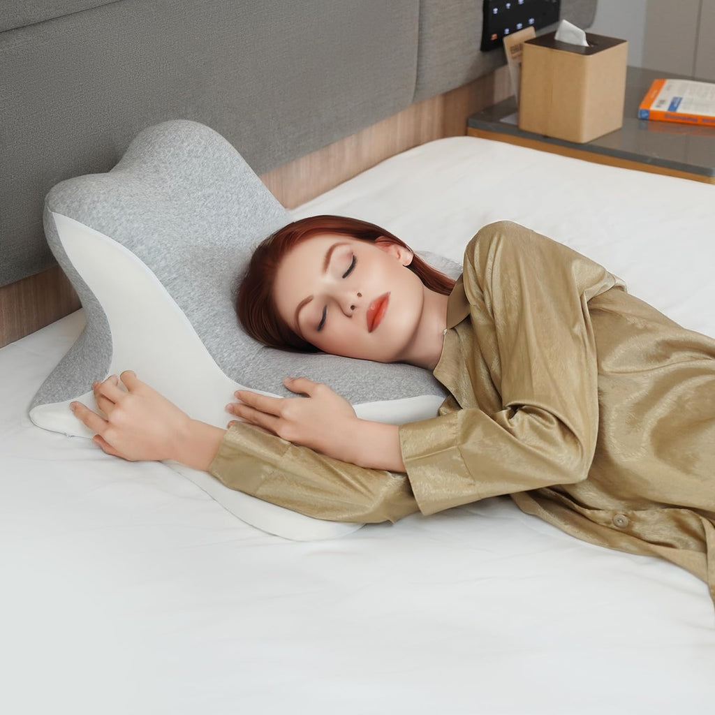 Wogahev Reading Pillow for Bed, Lying, Leaning and Prone, Ergonomic Memory Foam Bed Wedge Pillow for Headboard, Chin & Back Support Pillows…