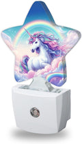 Unicorn Night Light for Kids, Princess Rainbow Night Lights Plug Into Wall, Lightweight Dusk to Dawn Light Sensor Warm Nightlights for…