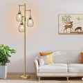 Dimmable Floor Lamp, 3 x 800LM LED Edison Bulbs Included, Farmhouse Industrial Floor Lamp Standing Tree Lamp with Elegant Teardrop Cage…