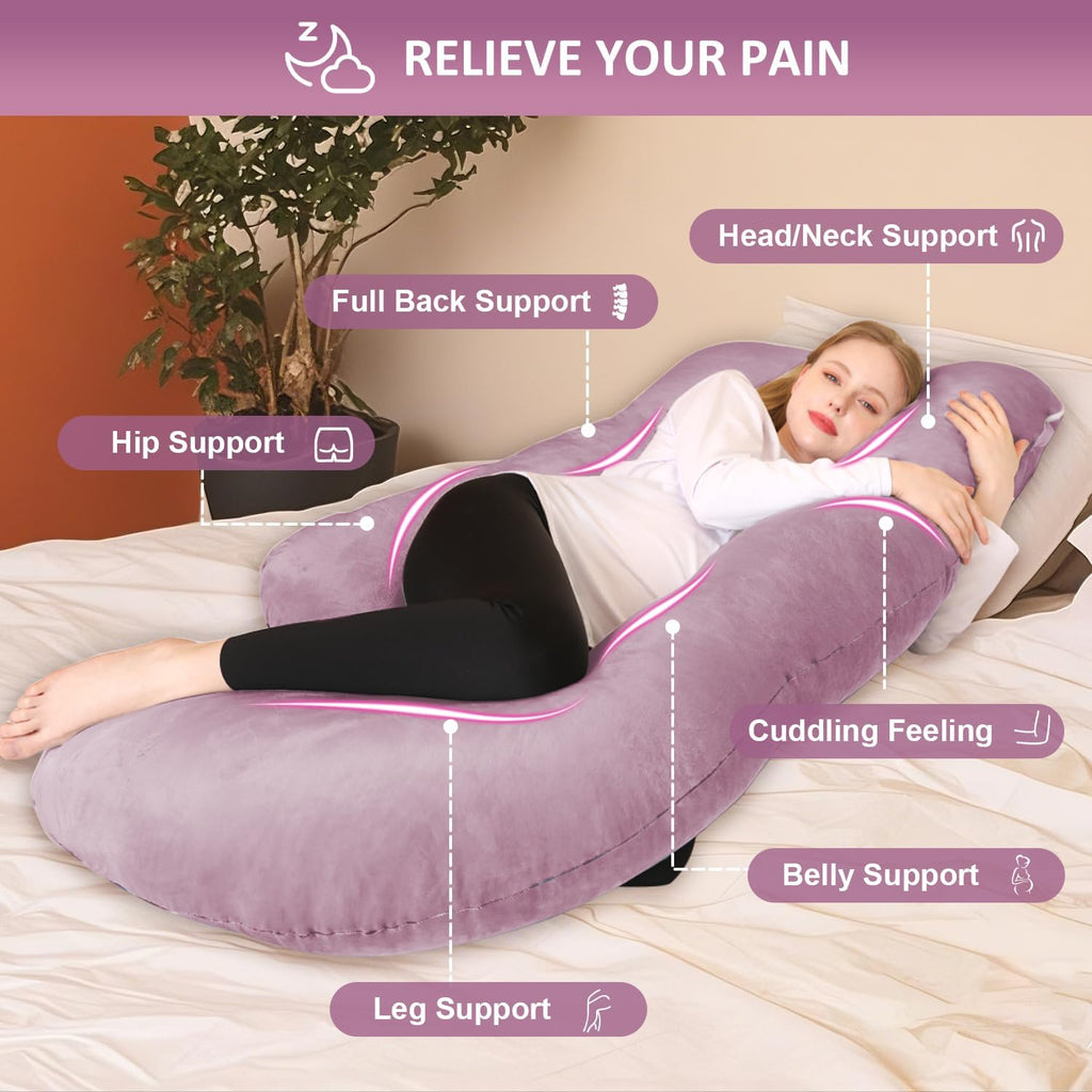 ChillingHome Chilling Home Pregnancy Pillows for Sleeping-U Shaped Full Body Pillow Maternity Pillow 58 inch-Pregnant Women Must Have with…
