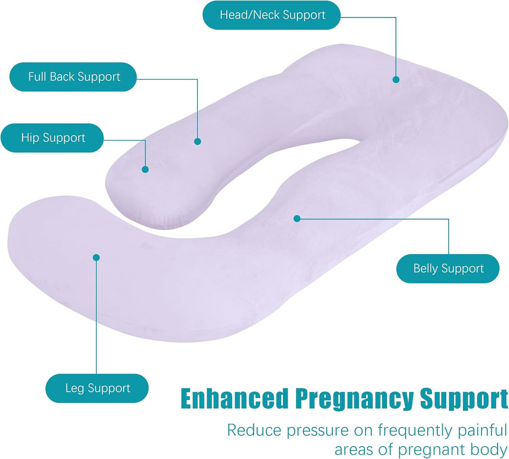 Cute Castle Pregnancy Pillows, Soft U-Shape Maternity Pillow with Removable Cover - Full Body Pillows for Adults Sleeping - Pregnancy…