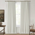 Qjmydeco 102 Inch Long Curtains, Decorative 100 Percent Rod Pocket Blackout Curtains Back Tab for Bedroom/Dorm/Nursery Heat Blocking Thick…