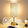 Fitfull Table Lamp for Nightstand, High-Sensitivity Touch, 3-Level Dimmable Bedside Lamp with AC Outlet | USB | and USB-C, Ideal Nig…
