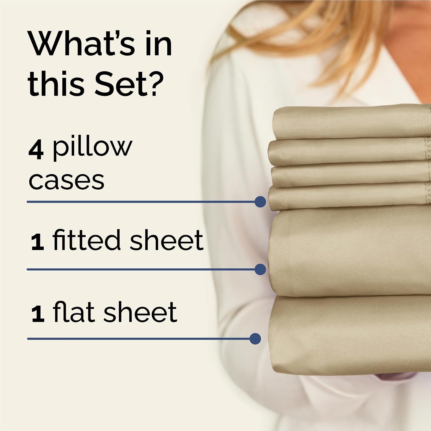 Full 6 Piece Sheet Set - Comfy, Breathable & Cooling - Soft Hotel Luxury Bedding for Women, Men, Kids, Teens & Children - 1 Flat & 1…