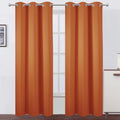 Lemomo Blackout Curtains 42 x 84 inch/Orange Curtains Set of 2 Panels/Thermal Insulated Room Darkening Bedroom Curtains 84 inch silver
