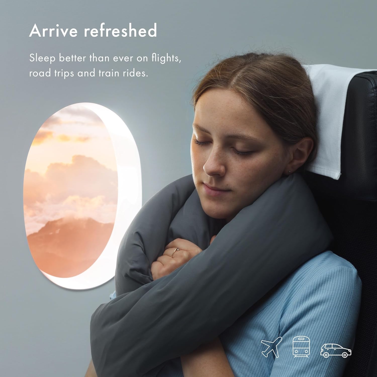 Huzi Infinity Pillow - Travel Neck Pillow - Versatile Soft 360 Support Scarf - Machine Washable - Home Travel Flight Road Trips Airplane…