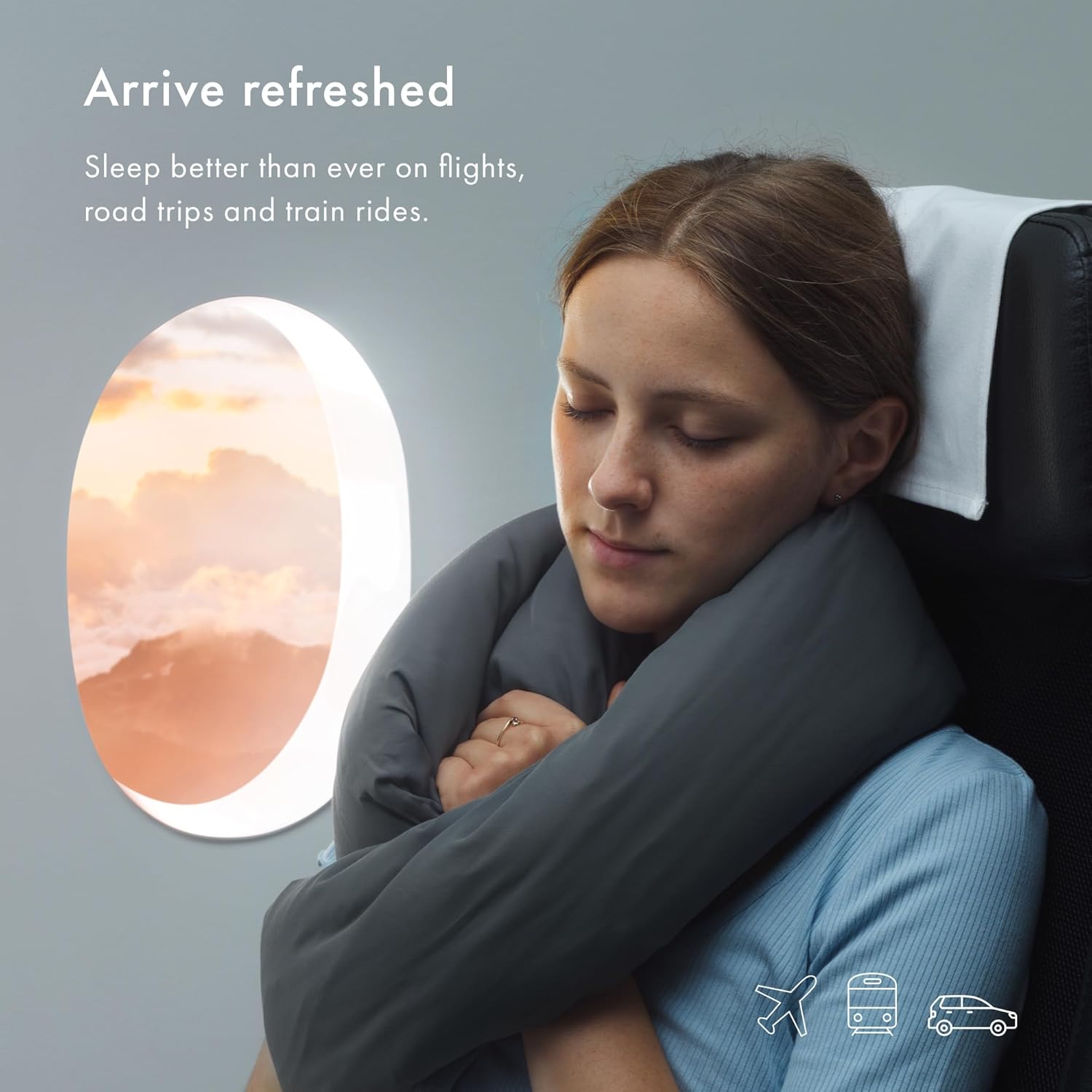 Huzi Infinity Pillow - Travel Neck Pillow - Versatile Soft 360 Support Scarf - Machine Washable - Home Travel Flight Road Trips Airplane…