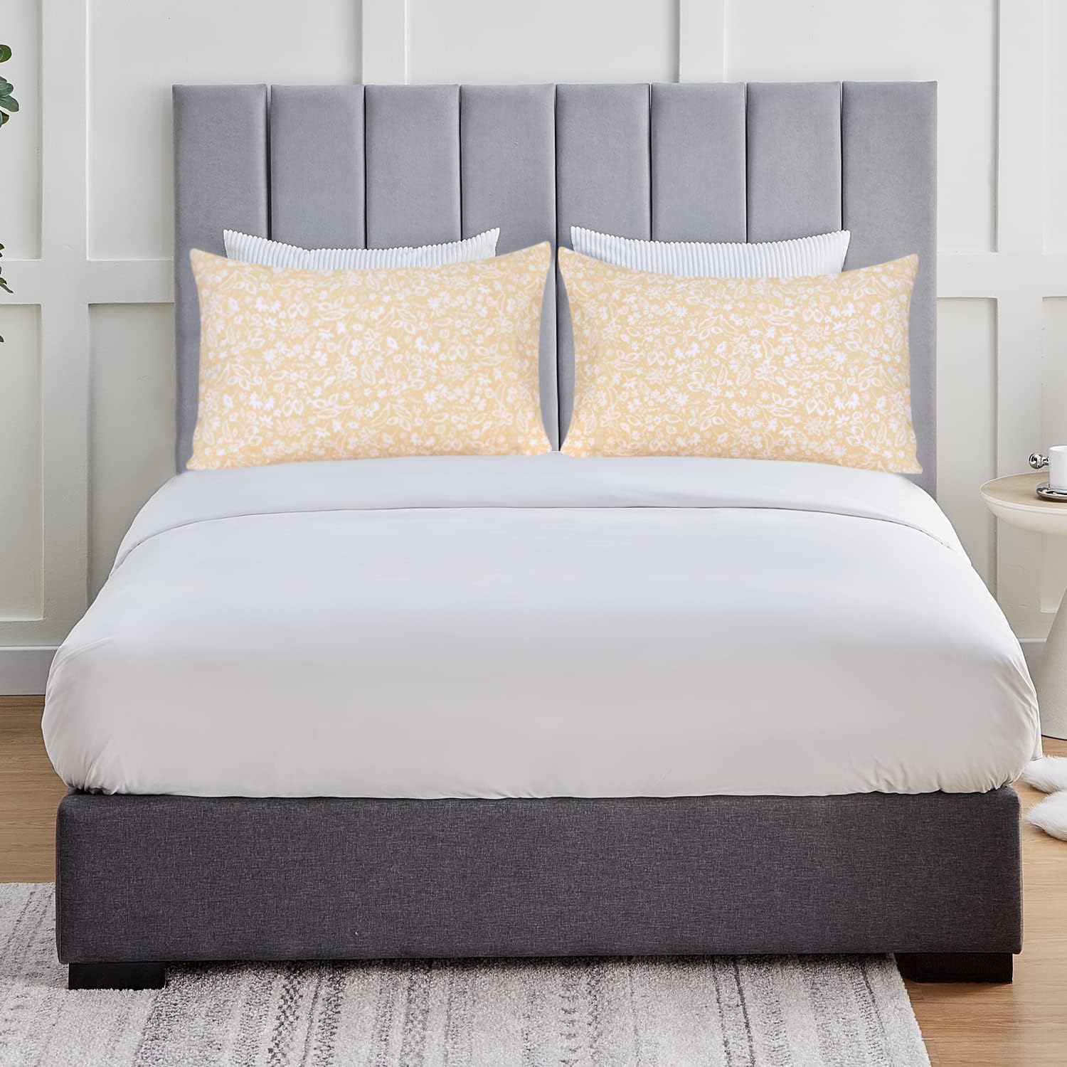 FEATHER & STITCH NEW YORK 100% Cotton 2 Piece King Pillow Cases, 300TC Ultra-Soft Pillowcases with Envelope Closure, Wrinkle- Fade- Stain…