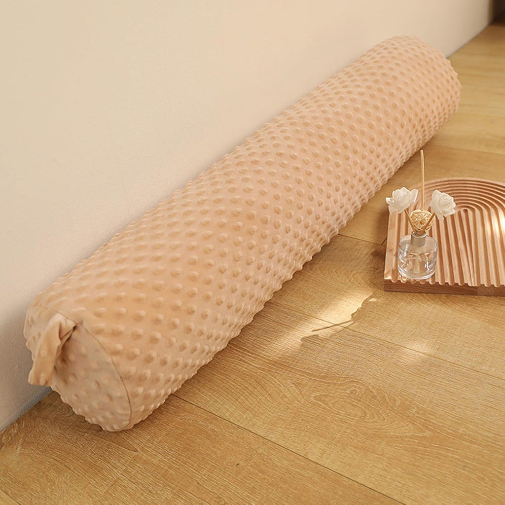 Roll Bolster Pillows for Bed Couch Full Body Pillows for Adults with Removable Cover-Round Neck Pillow for College Dorm 39 in Khaki