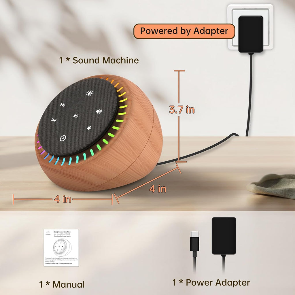 DreamSky Sound Machine for Sleep, White Noise for Sleeping Adults & Baby, Brown Noise Fan for Office Privacy & Noise Canceling, 26 Sounds…