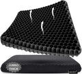 Helishy Gel Seat Cushion, Jumbo&Thick Gel Cushion with Non-Slip Cover for Home Office Car Seat Wheelchair, Soft Breathable Honeycomb Chair…