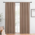 NICETOWN Blackout Drapes and Curtains for Kitchen - Window Treatment Thermal Insulated Solid Rod Pocket Blackout Curtains/Drapes for…