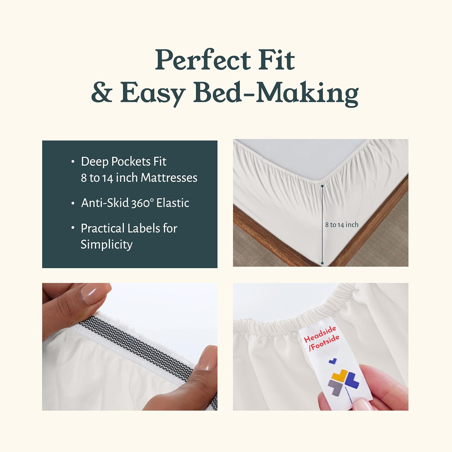 CaliforniaDesignDen California Design Den Pack of 2 100% Organic Cotton Bed Sheets Twin Size Set - Crisp and Breathable Percale Sheets, Dee…