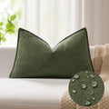KevinTextile Kevin Textile 12x24 Inch Lumbar Pillow Cover 1 Pack Soft Boucle Textured Decorative Waterproof Rectangle Cushion Elegant Accen…