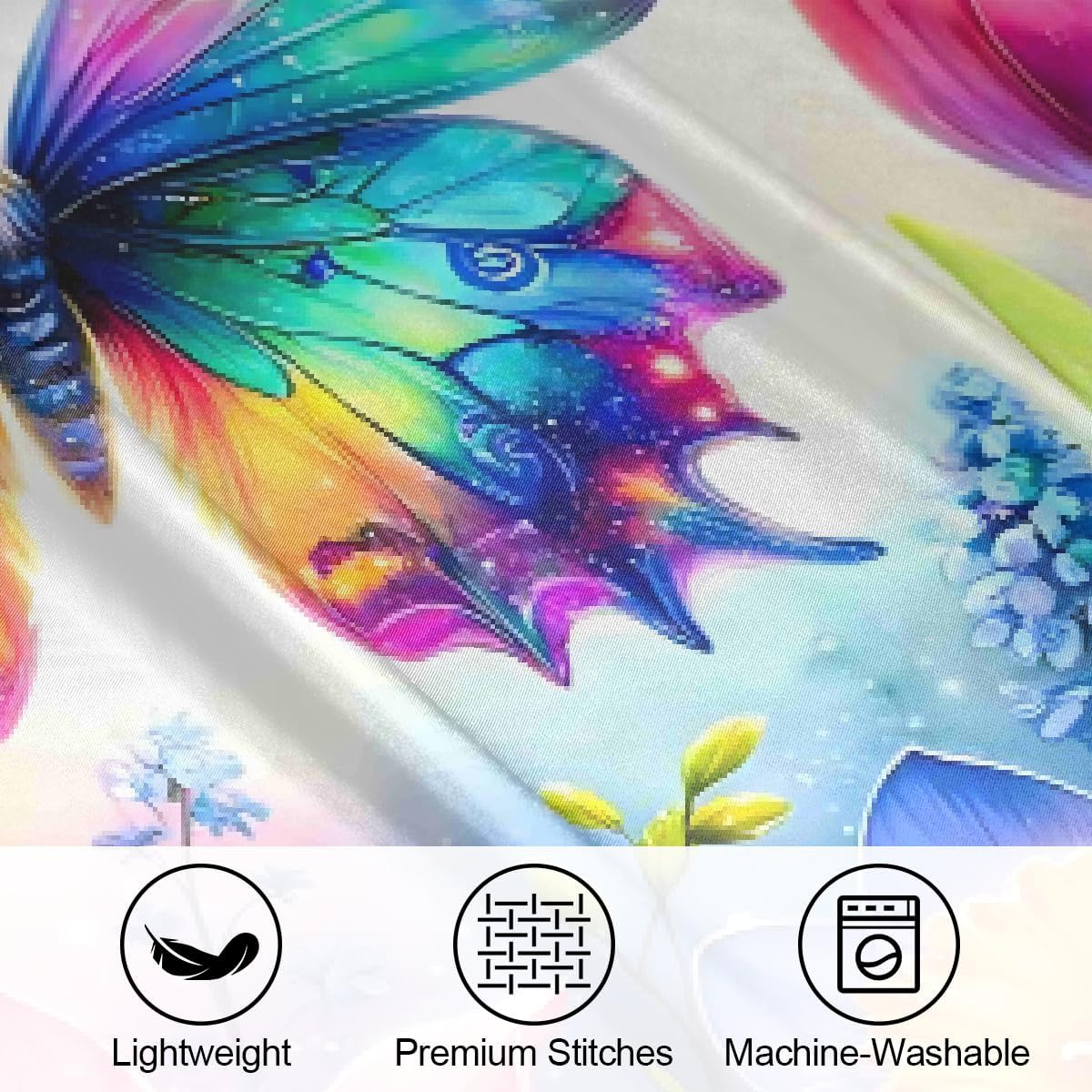 Colorful Butterfly Flowers Satin Pillowcase for Hair and Skin Soft Silk Pillow Cases with Envelope Closure Cooling Pillow Case Slip 15.99…