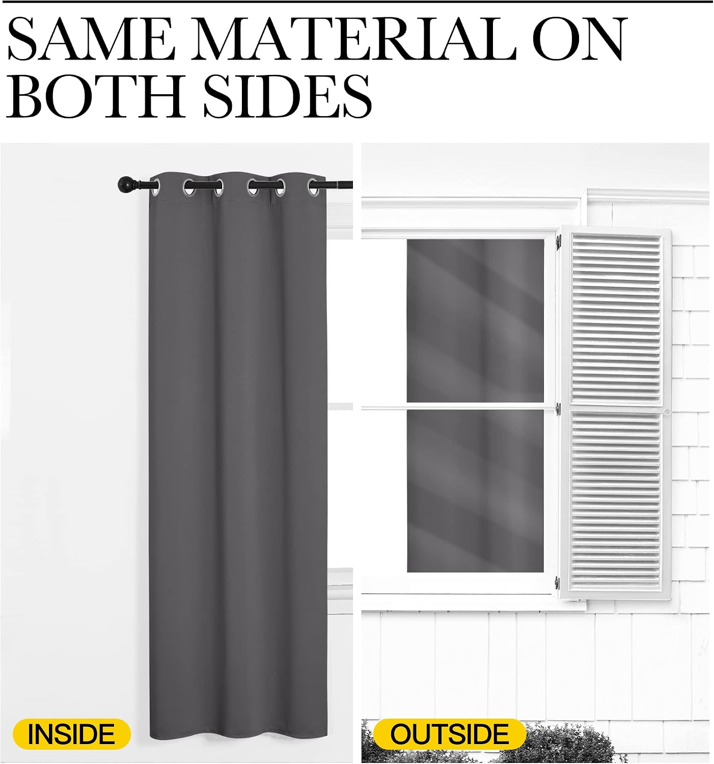 NICETOWN Grey Blackout Curtain Panels for Bedroom, 2 Panels, W29 x L40 inches, Grey, Thermal Insulated Grommet Top Blackout Kitchen…