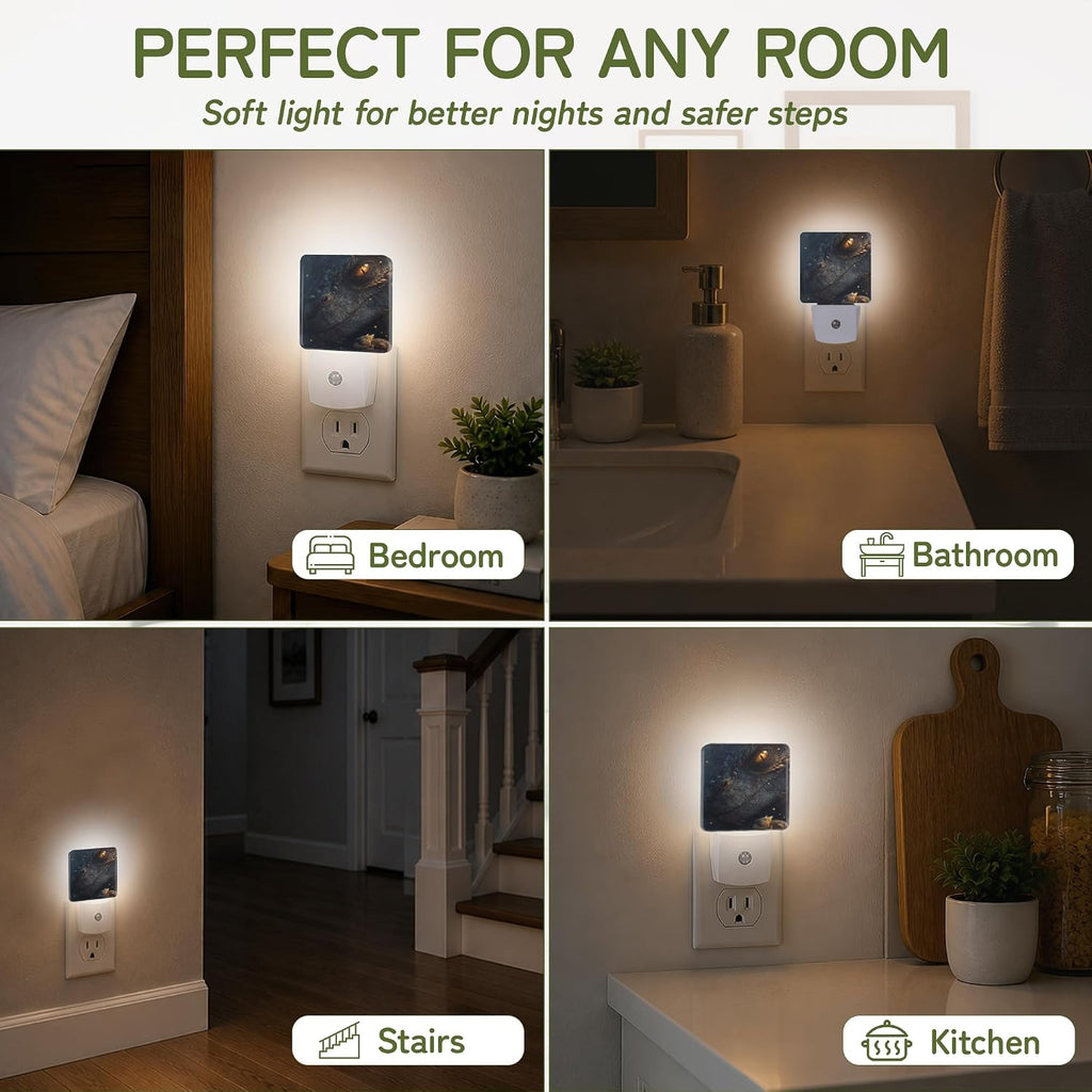 Dragon Eye Fantasy Night Lights Plug into Wall, Night Light for Bedroom Bathroom Hallway Kitchen, Auto Dusk to Dawn Sensor Decorative…