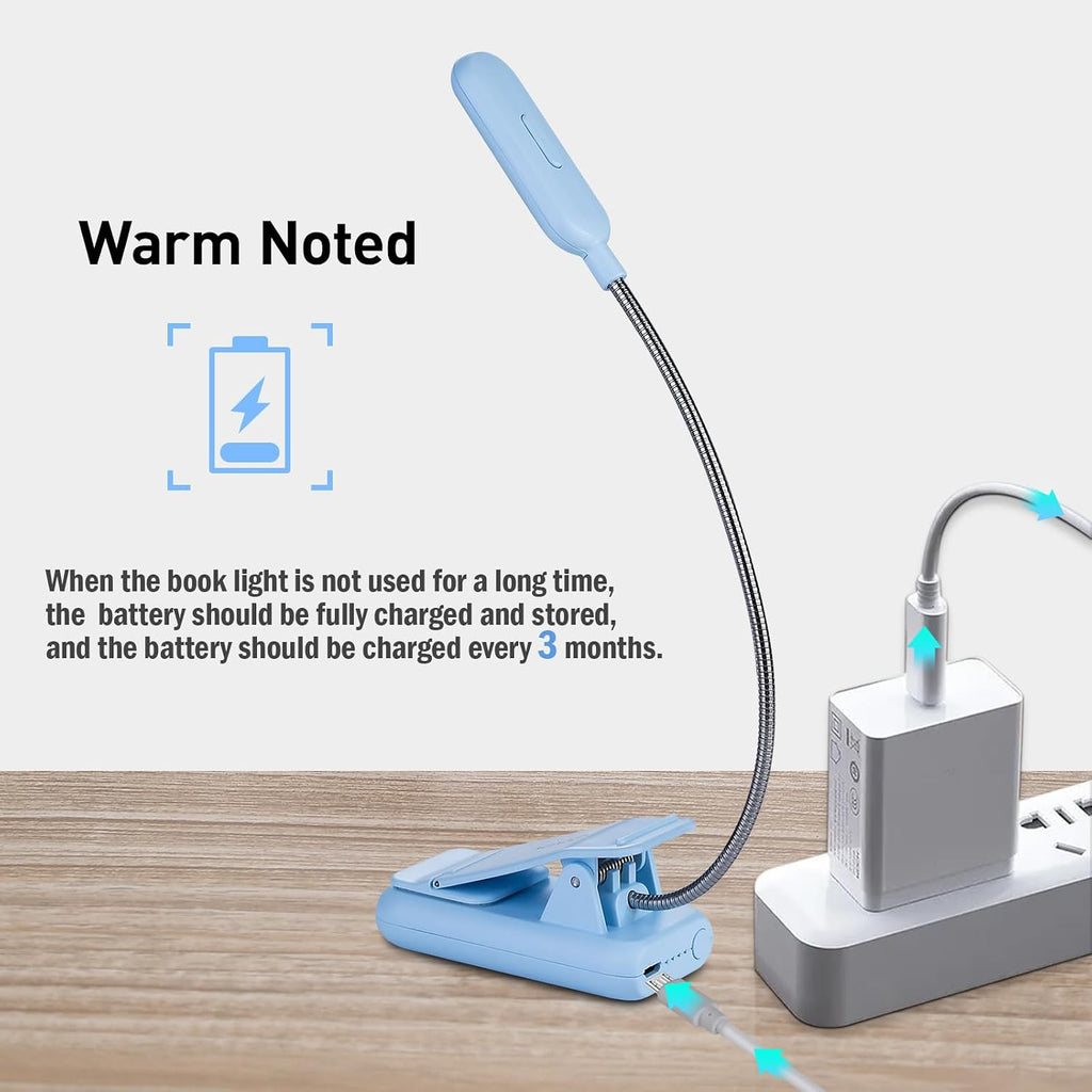 Vavofo Rechargeable Book Light for Reading in Bed Kids, 7 LED Reading Light with 9-Level Warm Cool White Daylight, Eye comfort Lamp with…