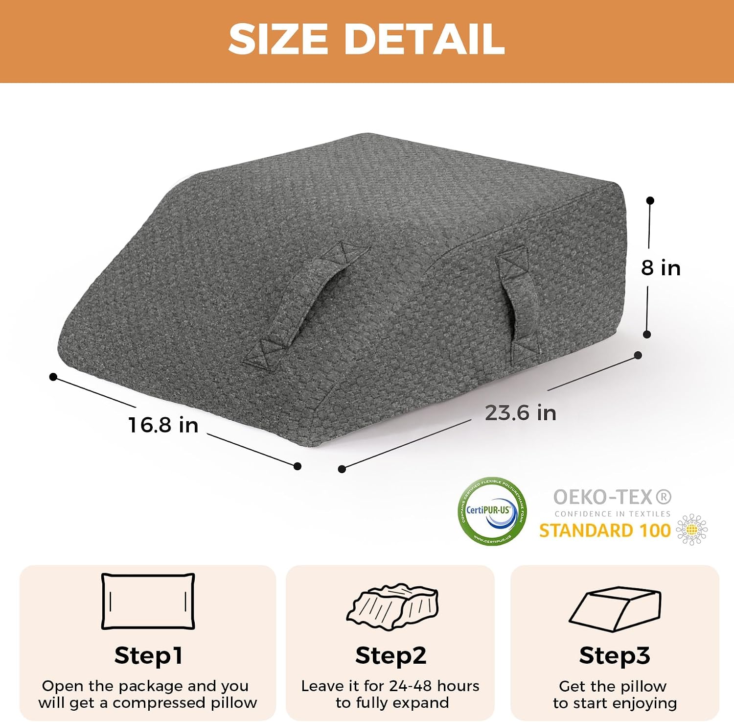 EnjoyaBetterLifeFromHere BIEEZZK Leg Pillow Elevation Blood Circulation, Leg Elevating Pillows for After Surgery, Sleeping, Memory Foam Wed…
