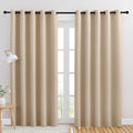NICETOWN Room Darkening Window Curtain Panels, Thermal Insulated Grommet Room Darkening Curtains for Bedroom (Biscotti Beige, 2 Panels…